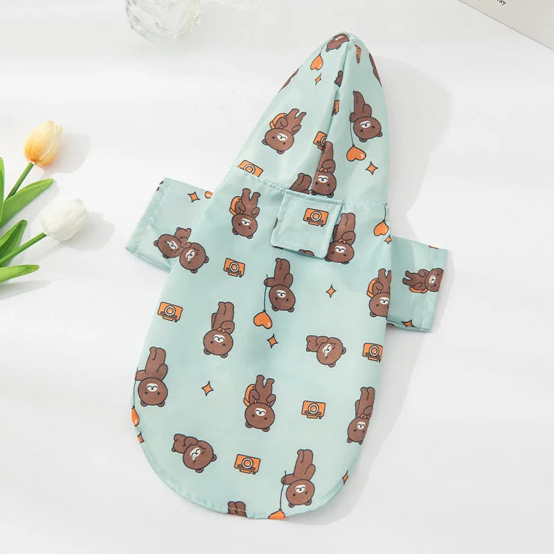 Waterproof Dog Raincoat with Hood - Short Sleeve Summer Coat – photo 8