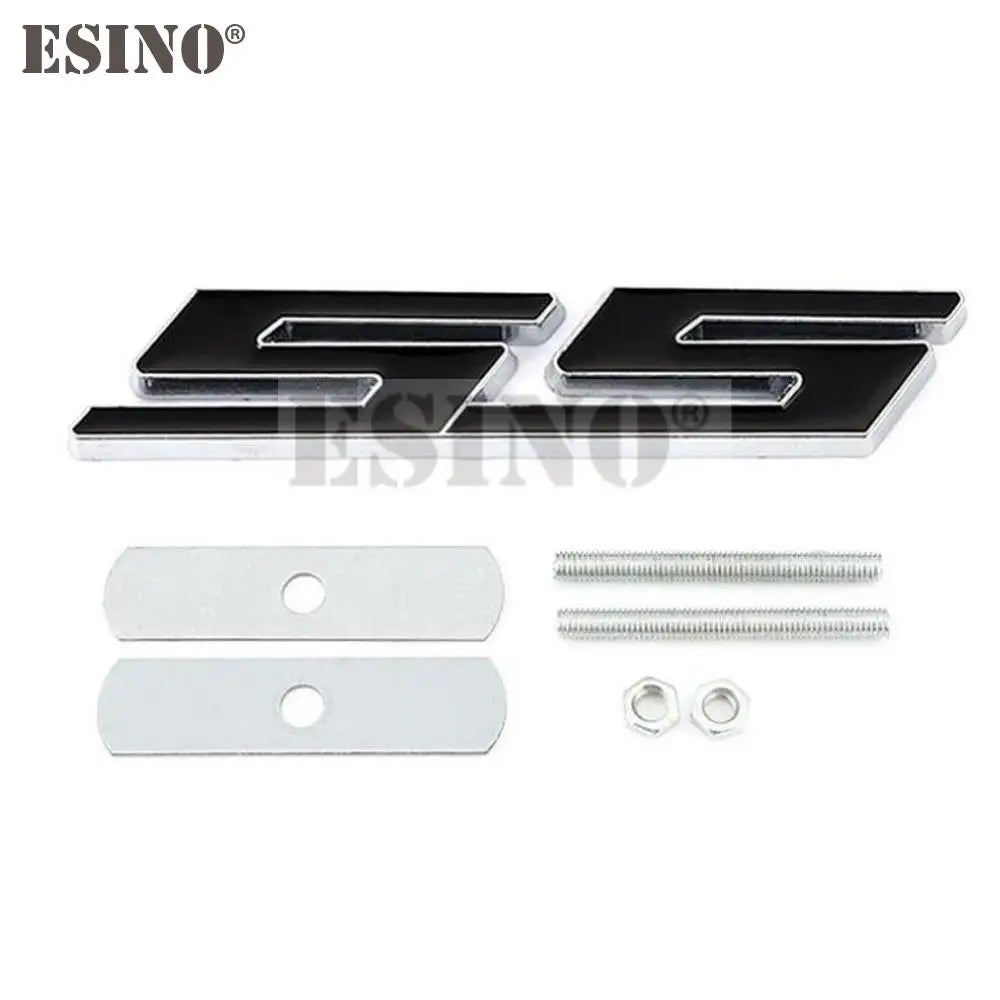 New Car Styling 3D Metal Chrome Zinc Alloy Emblem Car Body SS Front Grill Badge Sticker Decal for Chevrolet SS Camaro SS