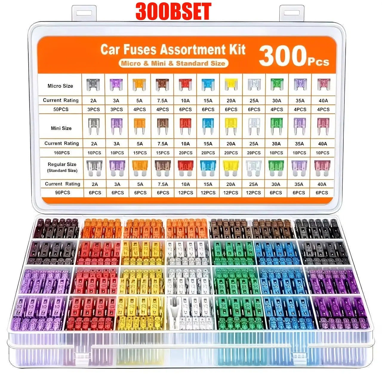 Standard Blade Fuse Assortment Kit - 2A to 35A Varieties