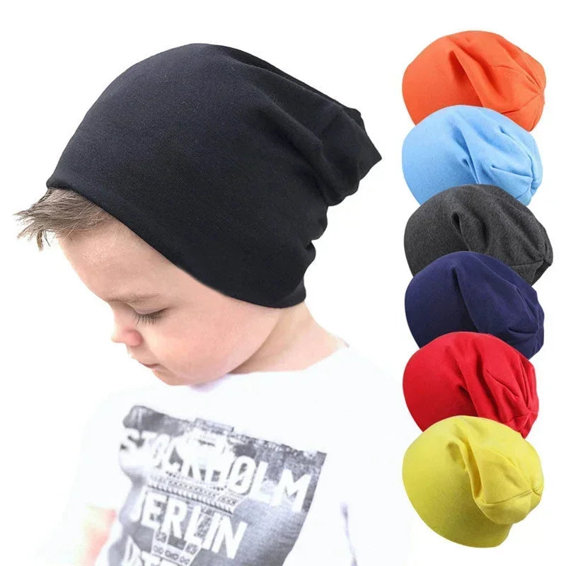 Kids Solid Knit Beanie 0-4 Years - Windproof Hip Hop Cap