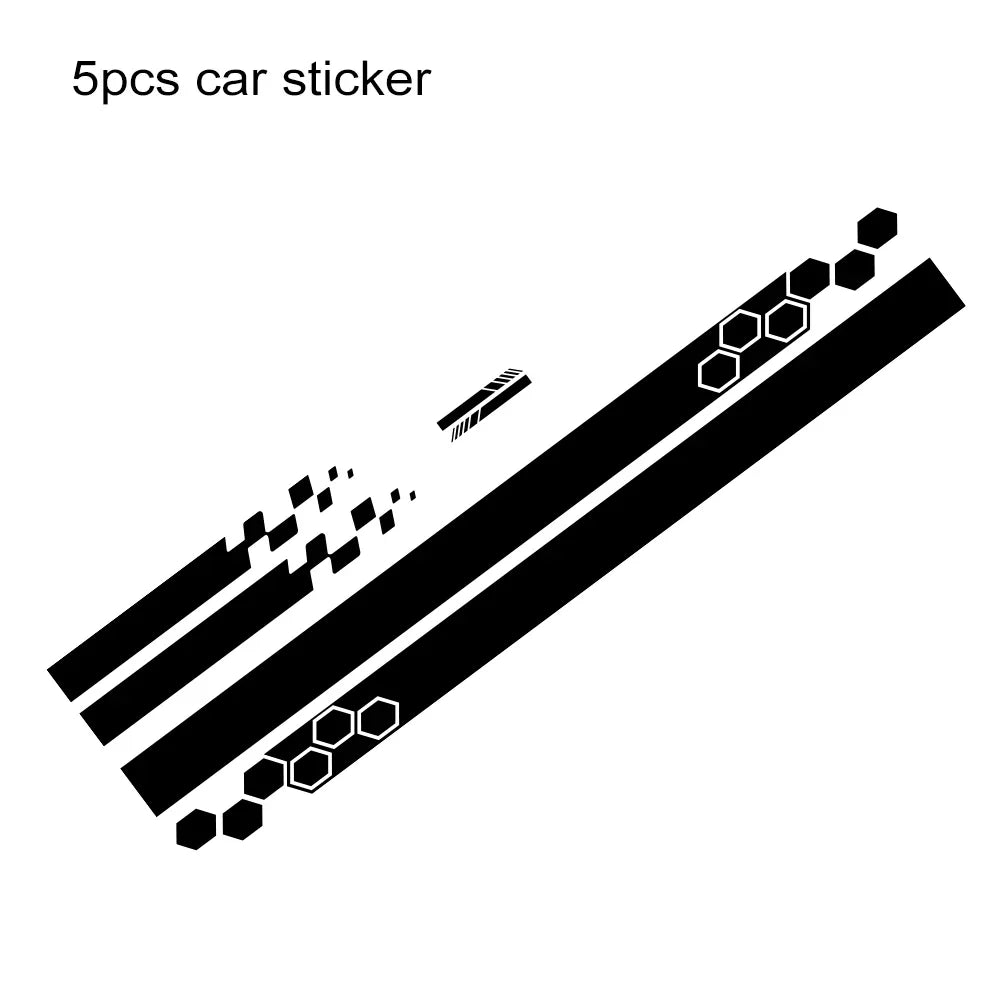 Universal Car Hood & Engine Cover Racing Stripe Decal – Self-Adhesive Vinyl Sport Sticker, Fits Most Vehicles