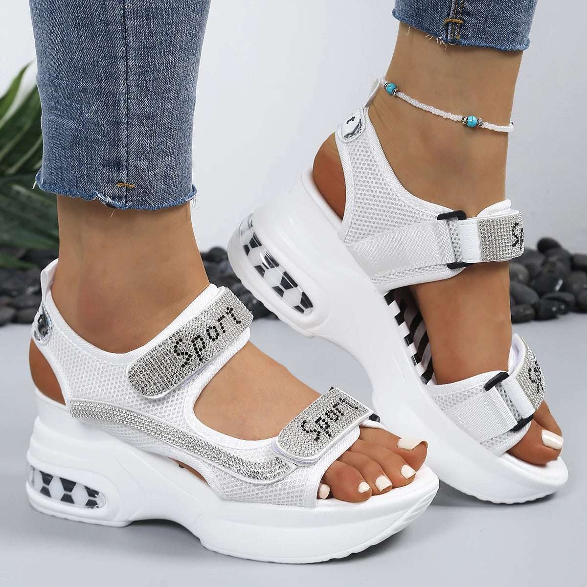 Round-Toe Block-Heel Sandals for Women — Thick-Sole Comfortable Summer Dress Sandals