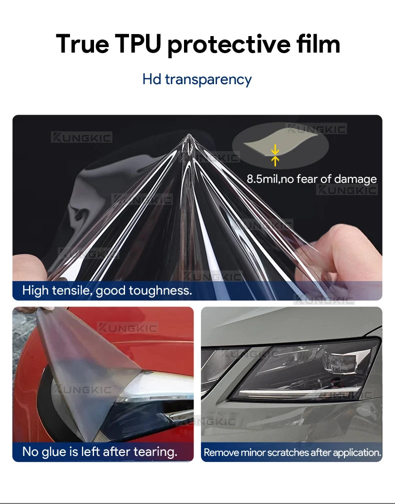 TPU Headlight Tint Protection Film for Ford F-150 / Mustang 2015–2017
