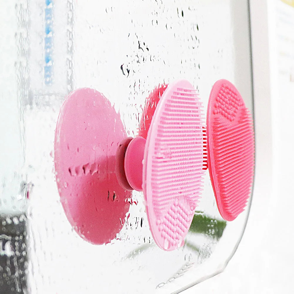 1Pcs Portable Facial Cleansing Brush Deep Cleansing Skin Exfoliating Pore Removing Soft Silicone Brush Face Cleansing Brush