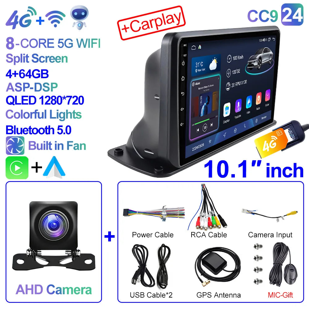 CAIXI 9"/10" Universal 2-DIN Android Car Stereo — CarPlay, GPS Navigation, Truck & Car Fit