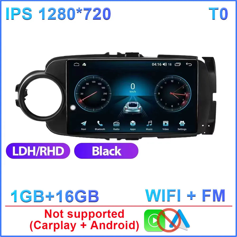 Car Stereo with Apple CarPlay & Android Auto, Compatible with Toyota Yaris (2012-2017)