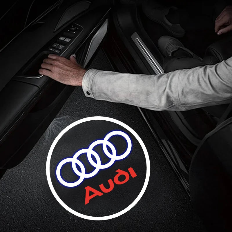 Audi LED Door Welcome Light – Car Door Emblem Lamp for Q3 Q5 Q7 S3 S4 S5 S6 S7 A4 A5 A6 A7 A8