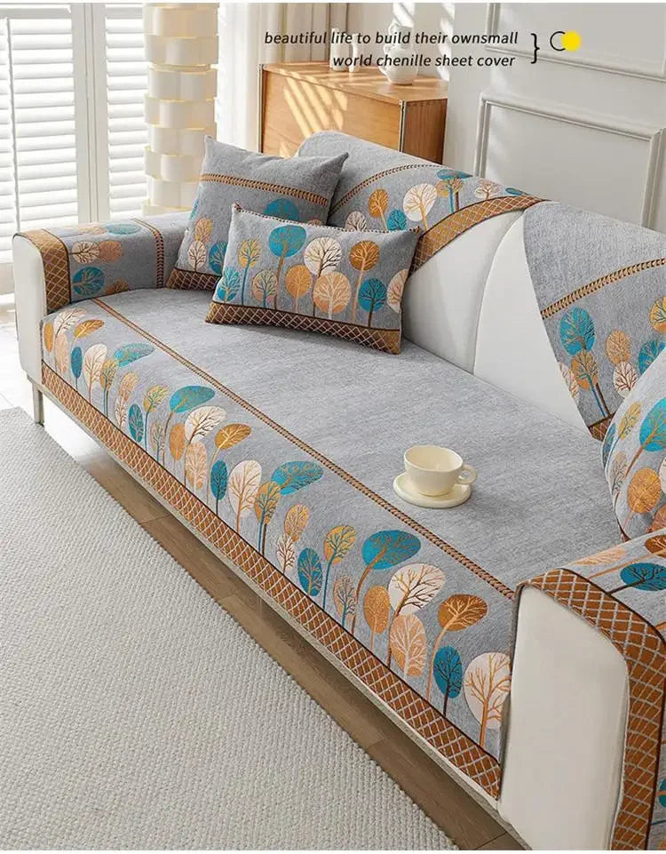 1pcs Chenier Sofa Cover Four Season Universal High-end Anti-skid Seat Mat Nordic Minimalist Modern Backrest Cushion Cloth