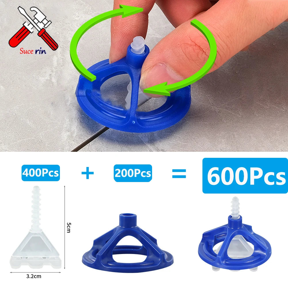 Tile Leveling System 600 Pc, Spiral Clips Spacers & Wedges