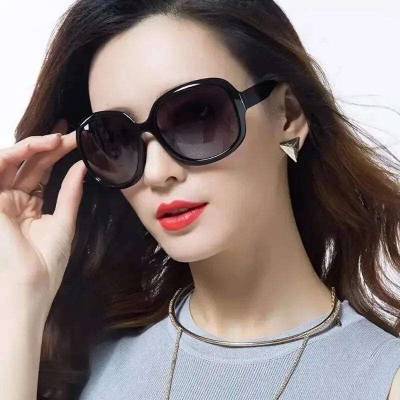 Y2K Oval Sunglasses for Women — Large Gradient Lens, UV