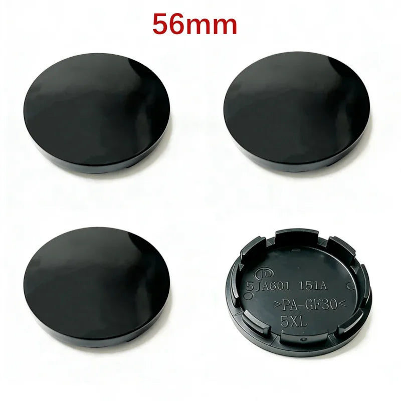New 4pcs 68mm 65mm 60nmm 56mm 50mm 49mm 48mm Black Chrome Silver Blank Base Rim Cap For Car Modification Universal No Logo Hub C
