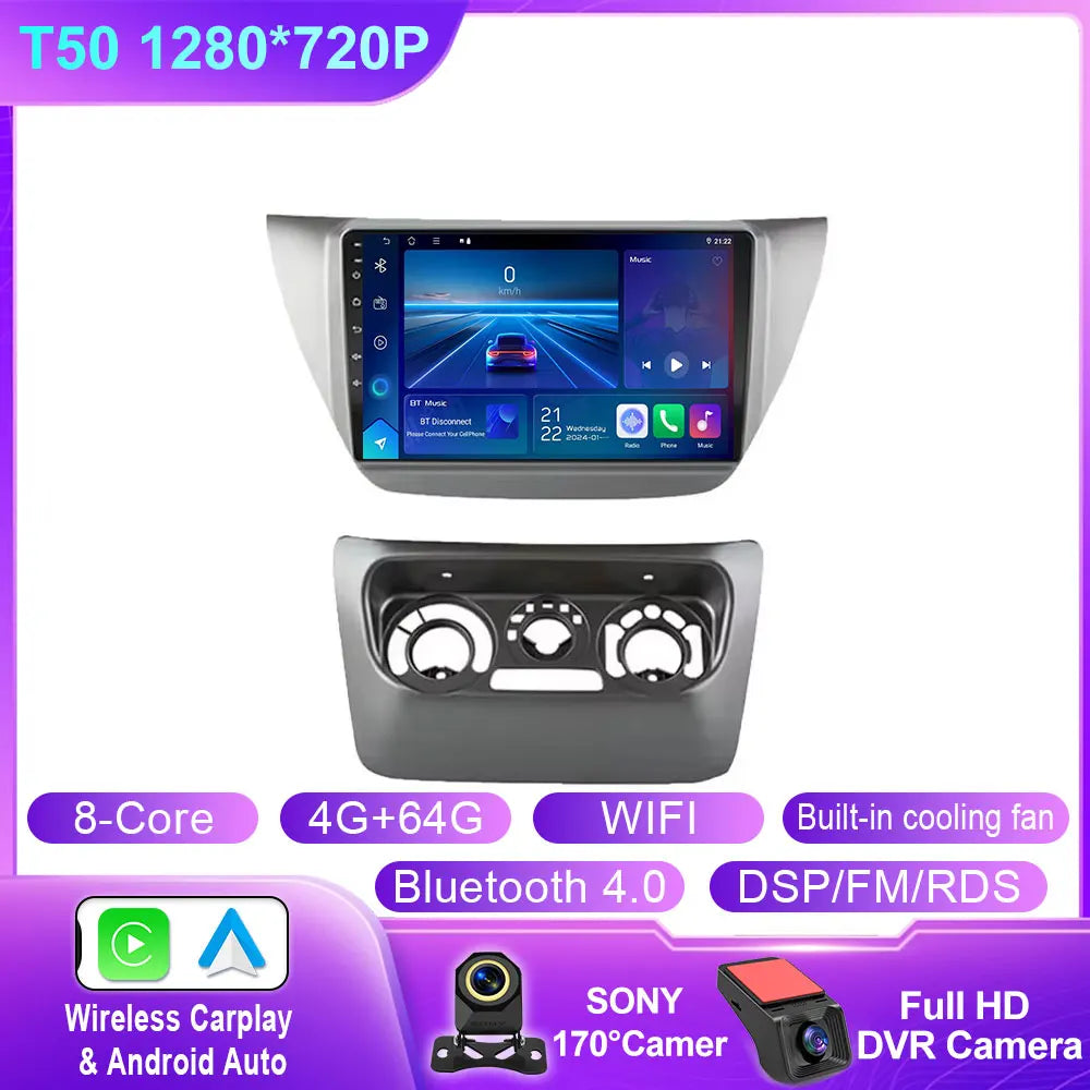 Car Stereo with Apple CarPlay & Android Auto, Compatible with Mitsubishi Lancer 9 CS (2000-2010)