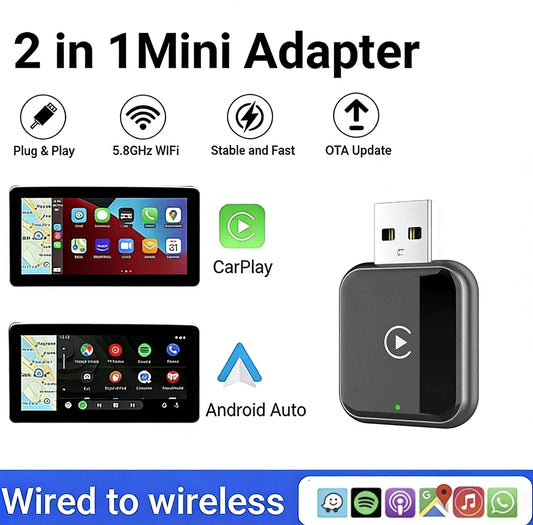 Wireless CarPlay Adapter for iPhone (Wired to Wireless)