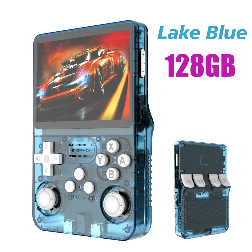 R36S 128G Retro Handheld Game Console Linux System 3.5Inch IPS Screen Portable Pocket Video Player 2 Joystick 64G Kid Gift