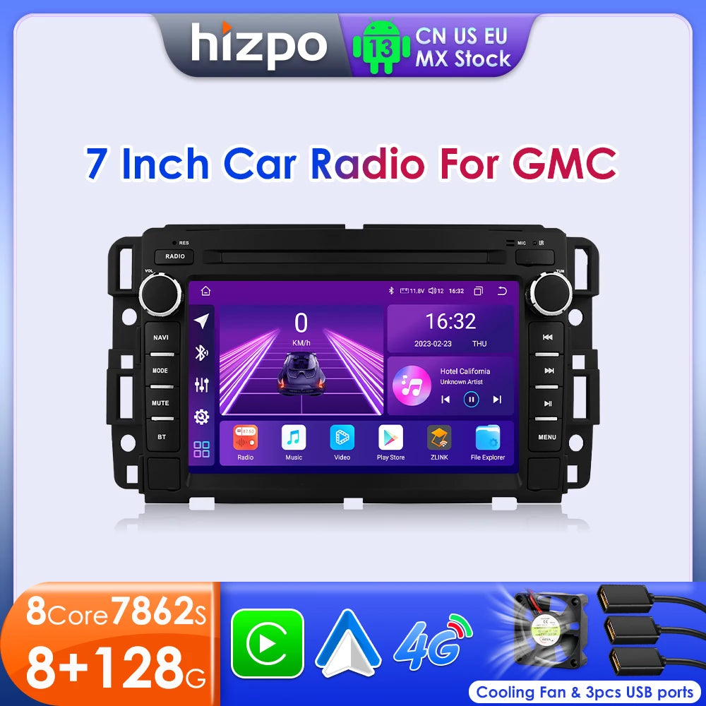 7" Android Car Stereo with GPS & Bluetooth — Chevrolet Silverado, Impala, Traverse & GMC Sierra