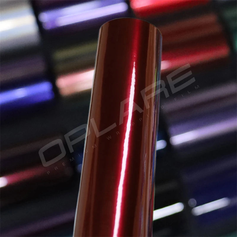Highest quality PET glossy liquid metallic Gentiana red vinyl wrap film metallic Gentian red wrap for car wrap quality Warranty