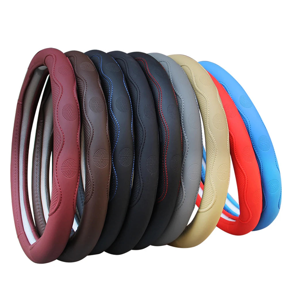 10 Colors Car Steering Wheel Cover Universal Volant Braid on the Steering-wheel Fashion Non-slip Funda Volante Auto Car Styling