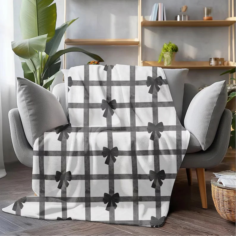 Checkered Blanket Hoodie - Soft Flannel Wearable Throw for Adults and Kids - photo 8