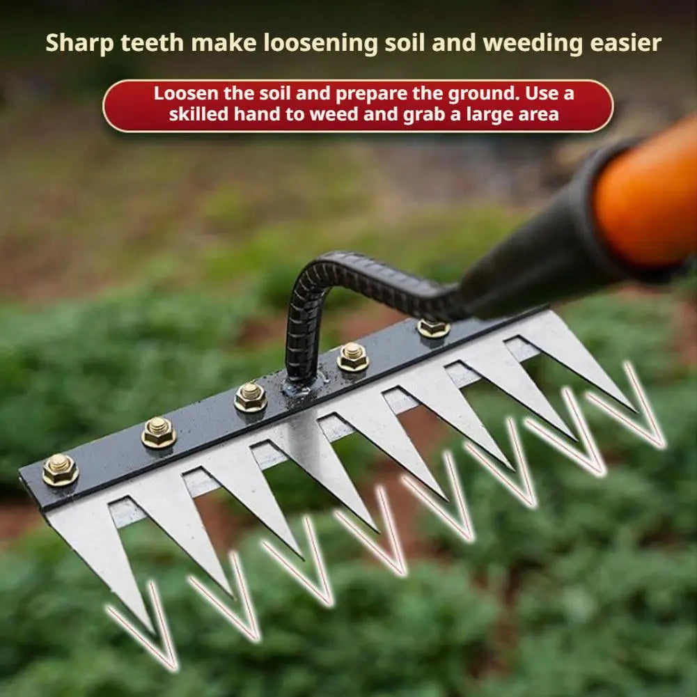 5/6/7/8 Garden Hoe Weeding Tool Digging Wild Vegetables Weeding Loosening Soil Agricultural Farm Tools Menggang Rake Accessories