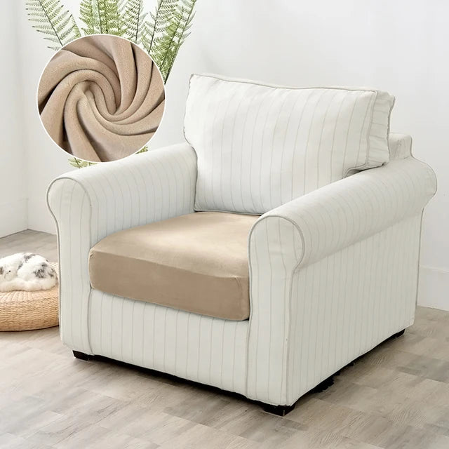 Velvet Sofa Covers for Living Room Elastic Plush Sofa Seat Cushion Cover Soft Couch Slipcover Furniture Protector for Home