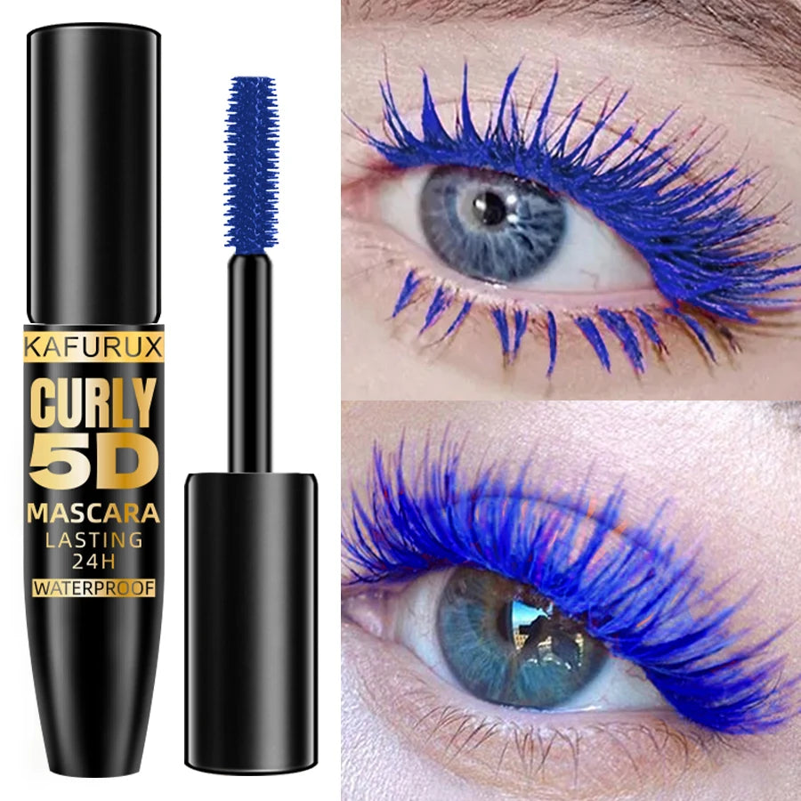 9 Colors 5D Mascara Blue White Green Black Thick Curl Waterproof Natural Lenthen Eyelash Korean Makeup Gifts for Women Beauty