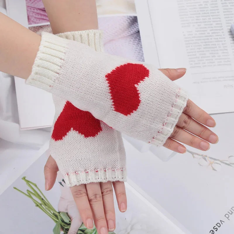 Women's Knit Half Finger Gloves - Y2K Style Fingerless Mittens - photo 8