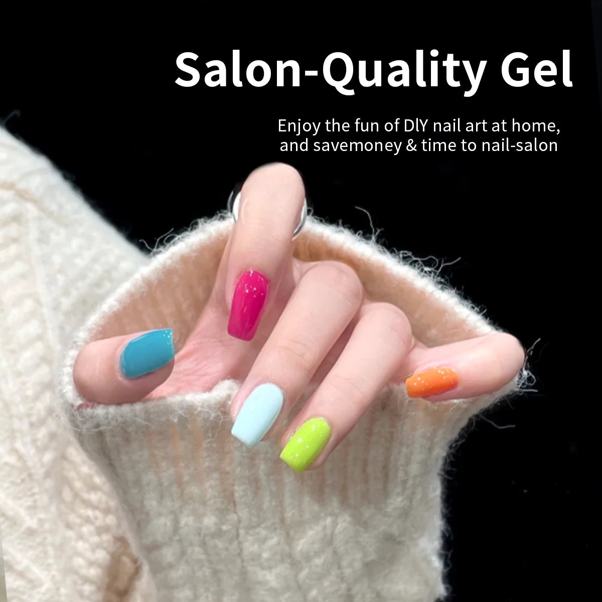 Pink Gel Nail Polish Set - 6pcs All Season Gel Nail Polish Set, UV Gel Polish, Hypoallergenic, Shimmery Finish - Suitable for Na
