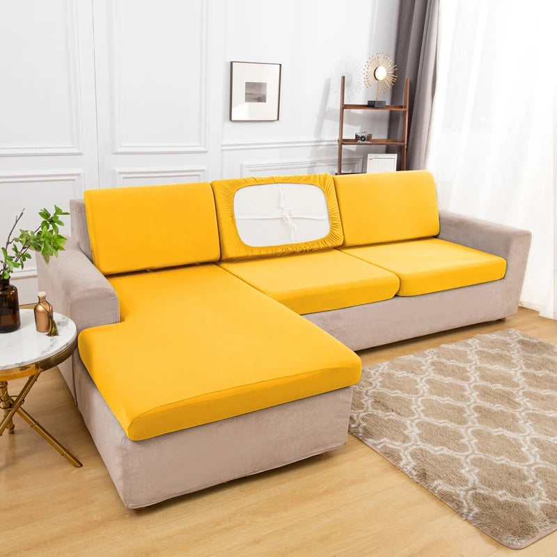 Summer Silk Spandex Seat  Sofa Cushion Cover Pad Protect 2026 Living Room Couch Slipcover 1 2 3 4 Seater Sofa Seat Covers