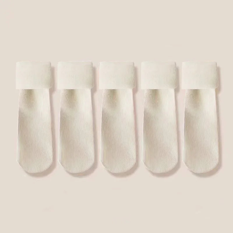 Women's Fuzzy Snow Socks - Thick Warm Sleep Socks 5 Pairs - photo 7
