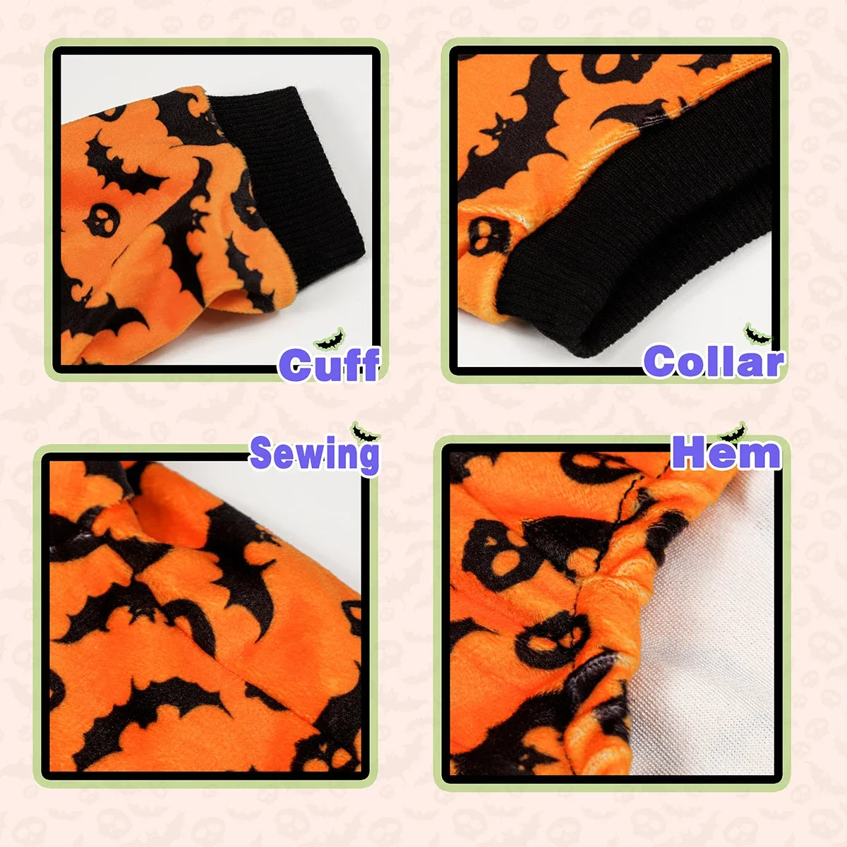 Halloween Dog Pajamas - Bat & Skull Four-Leg Costume – photo 5