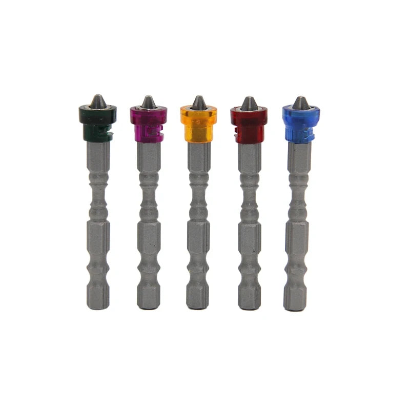 5Pcs Magnetic Screwdriver Bit Drill Cross-head PH2 Magnetic Screwdriver Bits 1/4 Inch Hex Shank Drywall Electric Screwdriver Set