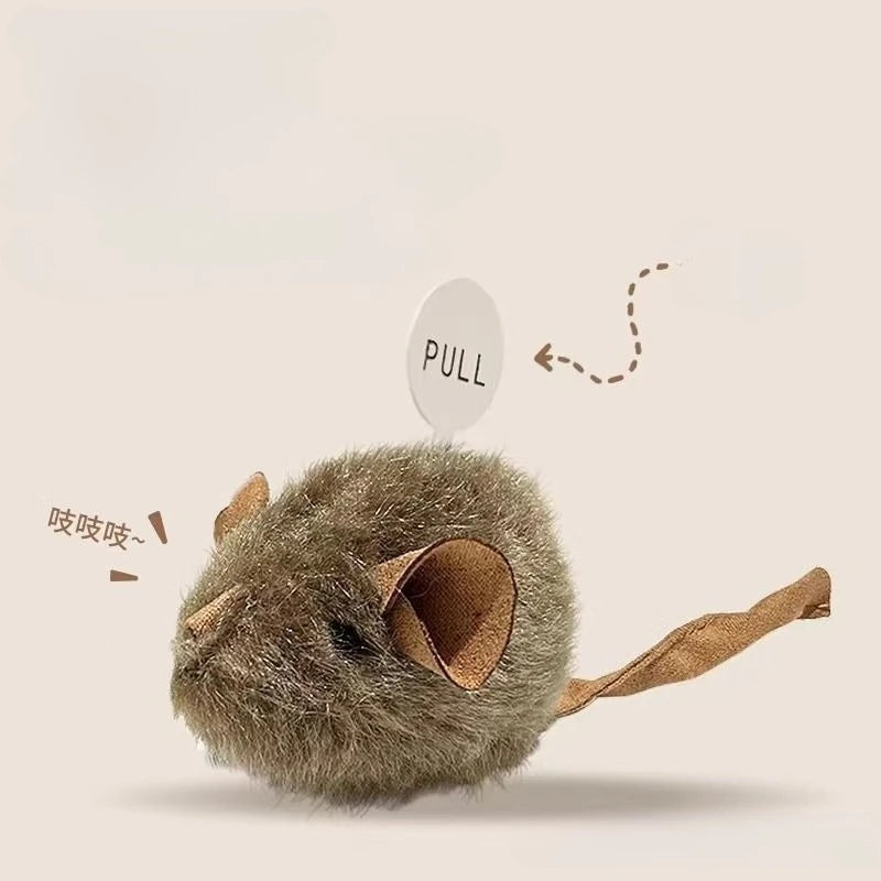 Squeaky Mouse Smart Induction Sound Plush Small Mouse Self-entertainment Distraction Cat Teaser Pet Toy Sale Cat Toy Simulation