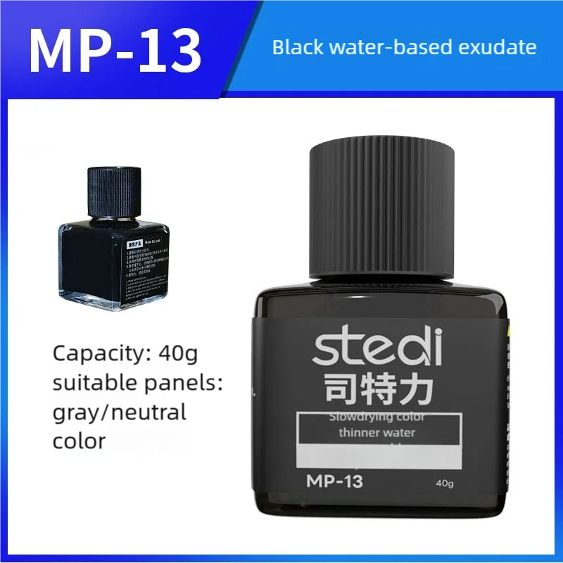 40g Stedi MP10-MP29 Water-based Fluorescent Panel Liner Paint for Model Building Fluorescent Ink Panel Line with Tools