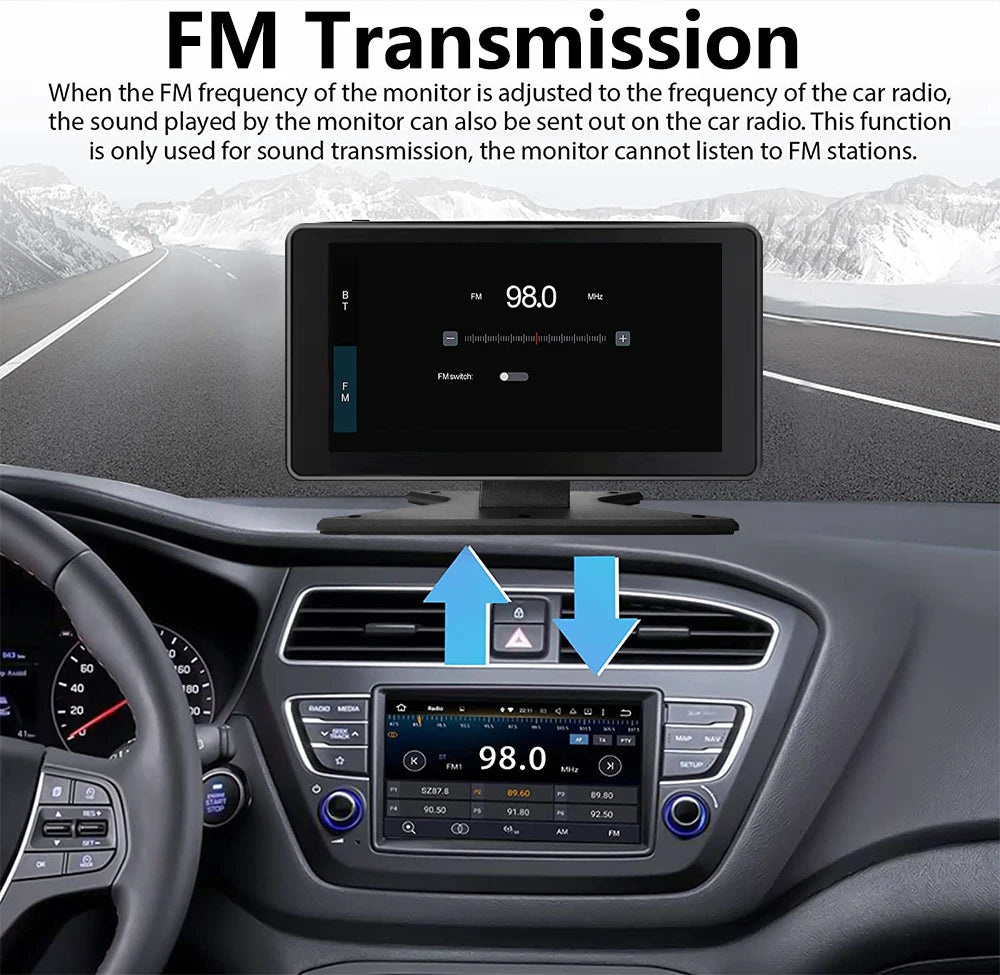 7 inch Truck DVR System BSD Sound and Light Alarm 2CH 1080P Night Camera Touch Screen MP5 BT AHD Monitor 24H Parking Recorder