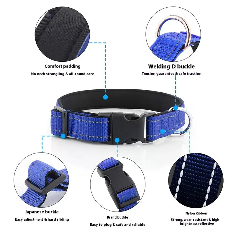 Soft Neoprene Padded Reflective Collar - Large Dogs – photo 4