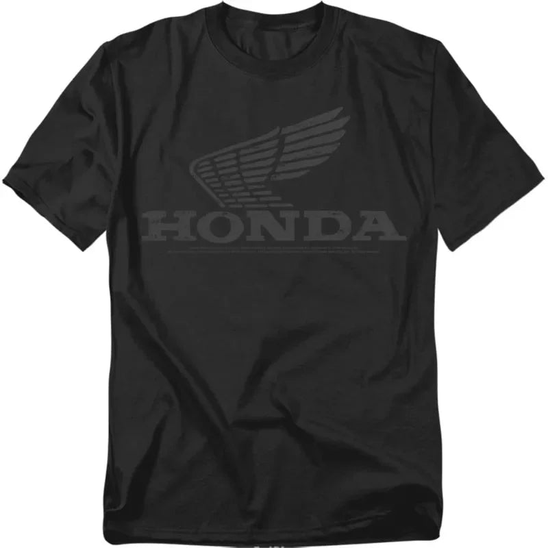 Honda Men's and Women's T-shirts Racing Motorcycle Cultural Shirts Summer New Vintage Wing Riding Off-road Short Sleeves