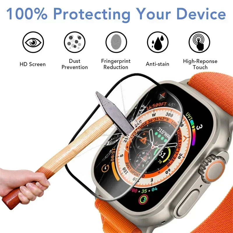1-5PCS Screen Protector for Apple Watch 10 9 8 7 6 5 40MM 41MM 42MM 44MM 45MM 46MM Not Tempered Glass Film IWatch Ultra 2 49MM
