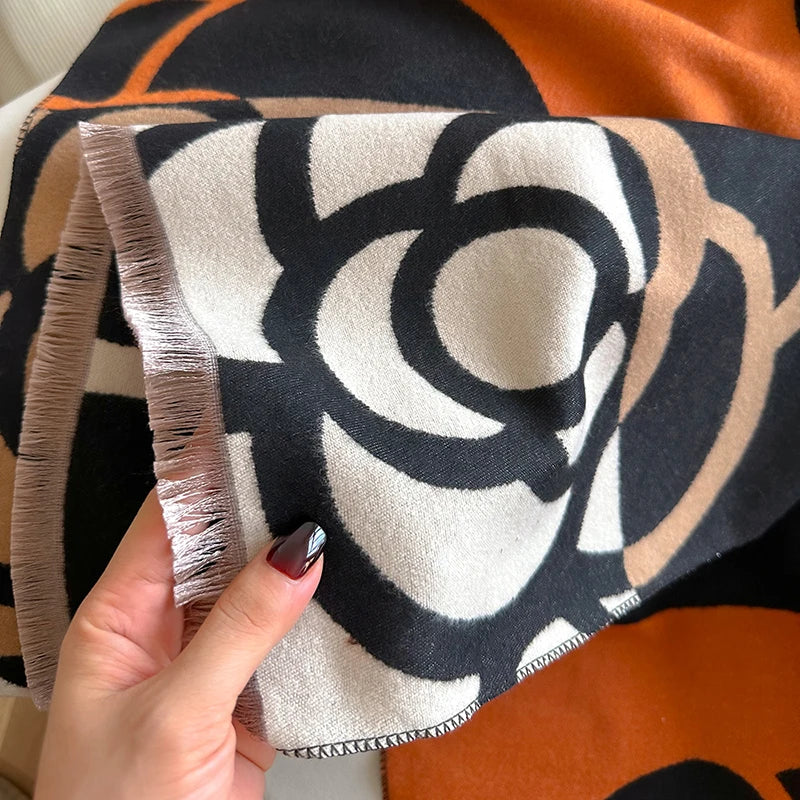 Women's Thick Blanket Stole - Cashmere-Feel Pashmina Winter Wrap - photo 5