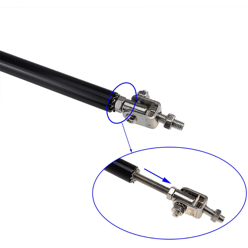 2PCS Car Splitter Rods Racing Adjustable Front Rear Bumper Lip Support Strut Brace Tie Pull Bar Kit 75/100/150/200mm Universal
