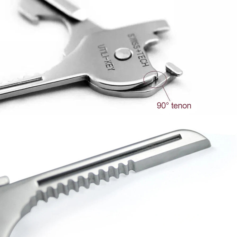 Multi Function Pocket Tool 6 In 1 Keychain Screwdriver Bottle Opener EDC Utility Outdoor Survival Rescue Folding Plier KeyRing