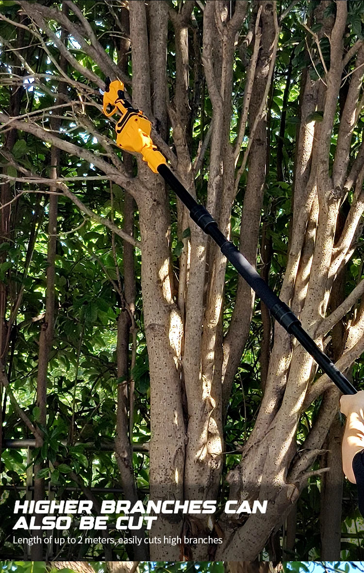 Brushless 6 Inch Electric Chainsaw Telescoping Pole Pruner High Branch Saw Garden Tree Pruning Tool For Dewalt 20V Battery Pin