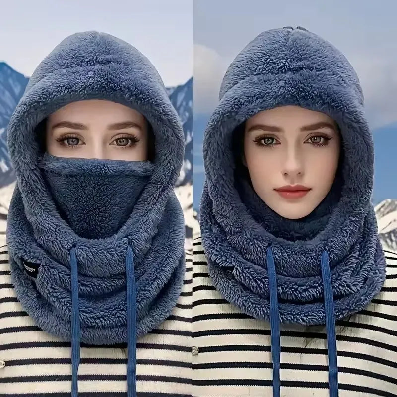 Fleece Balaclava Ski Hood, Windproof Face Cover