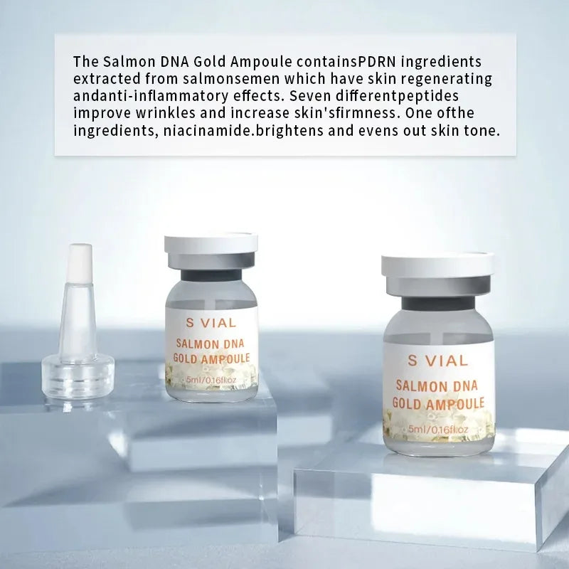 MMAlto Salmon DNA Gold Ampoule Skin Booster Serum Kit – Brightening, Whitening & Moisturizing Face Care