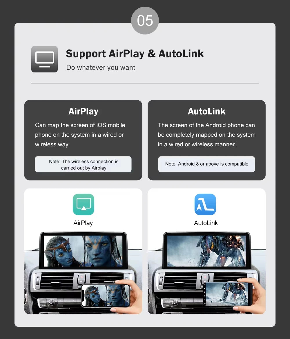 AUTOTOP 10.25”1920*720 Wireless Carplay Android Auto Car multimedia player for F20 F21 F22 F30 F31 F32 F33 F34 F36 NBT 2026-2026