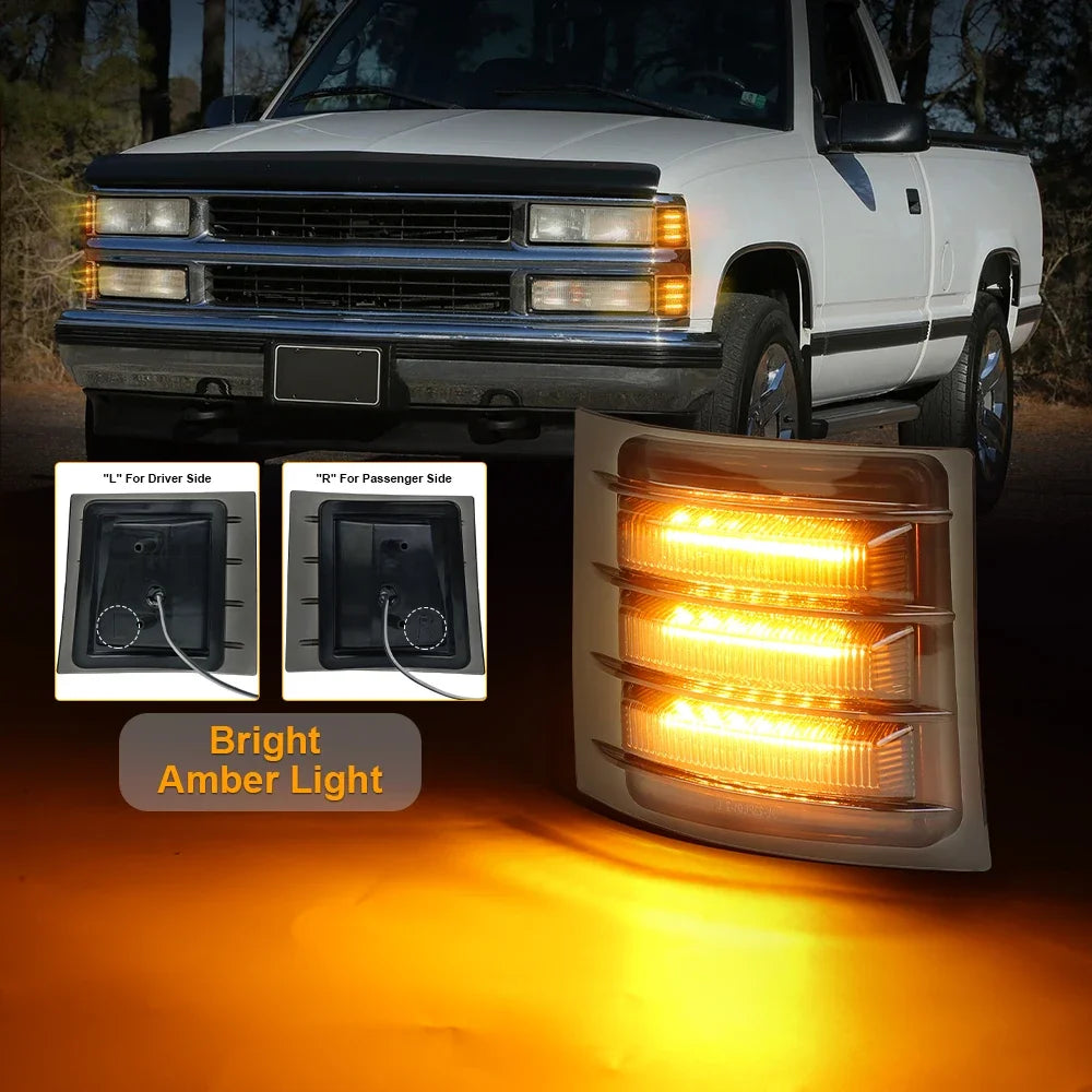 LED Corner Marker & Turn Signal Lights — Chevrolet C/K 1500/2500/3500 & C10 Silverado (1994–1998)