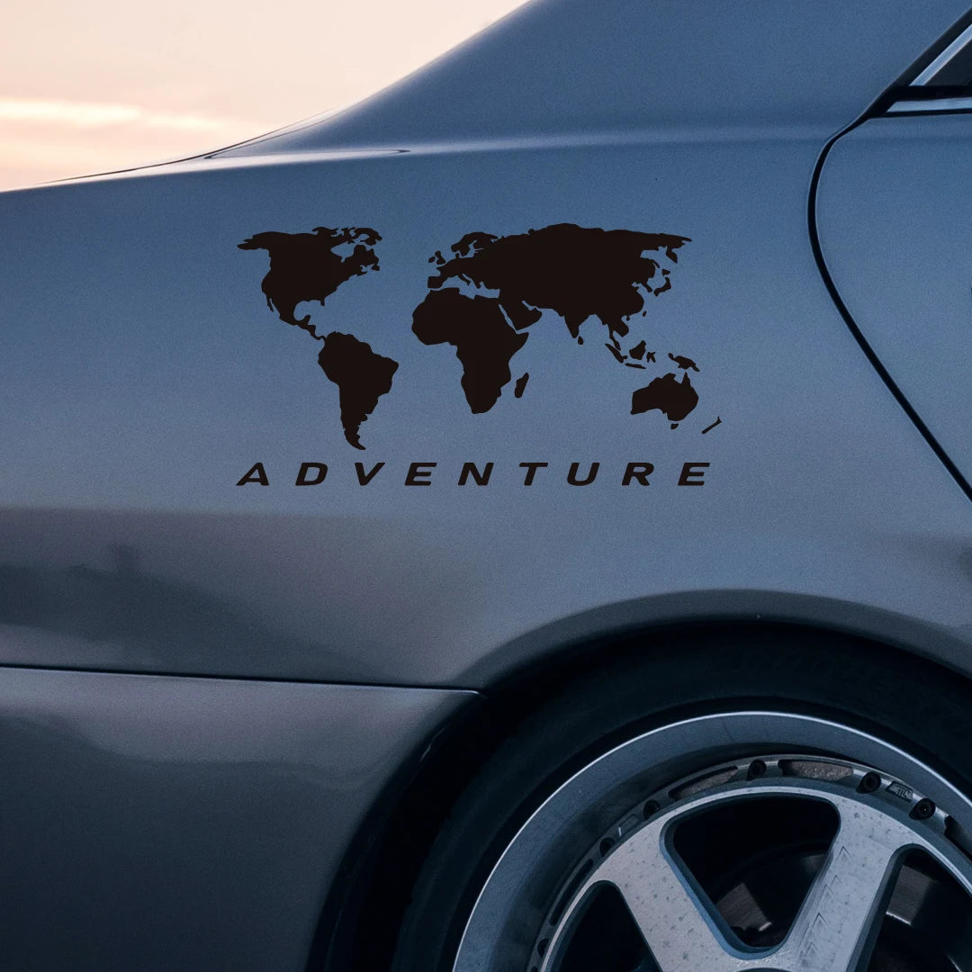 World Map Universal Auto Sticker Art Auto Motorcycle Trucks Racing SUV Bumper Laptop Suitcase Vinyl Decal