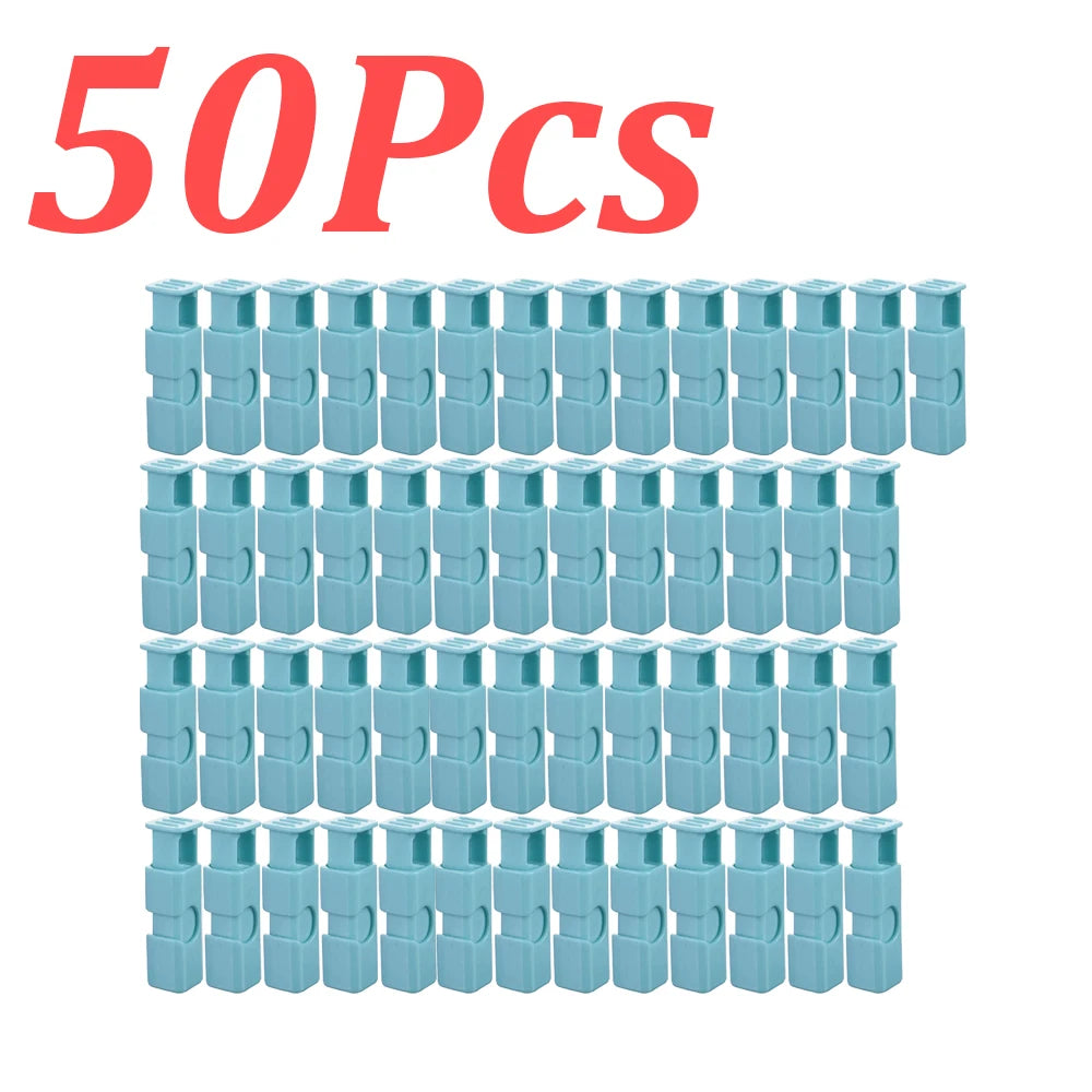 1-60Pcs Food Sealing Clips Squeeze Bread Bag Plastic Bag Sealing Clips Snack Bag Moisture-proof Fresh-keeping Clips Reusable