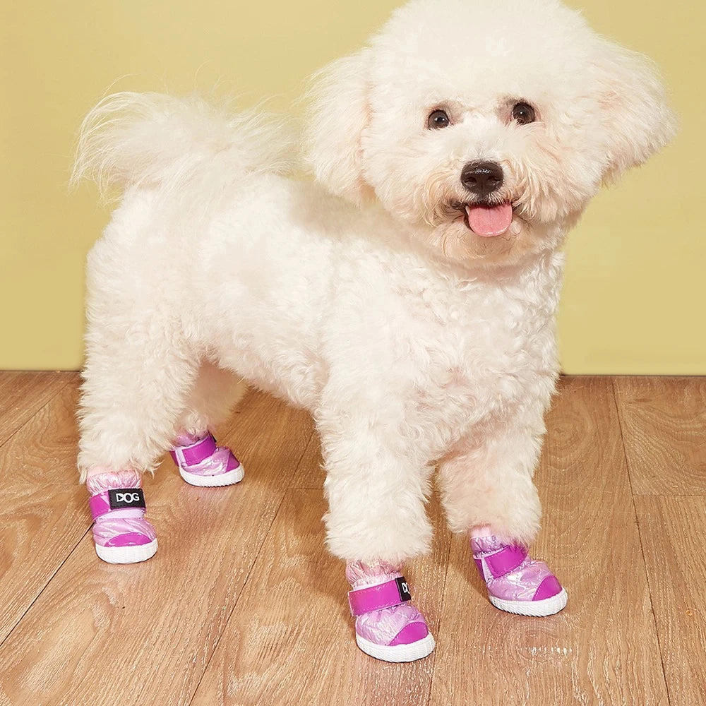Wool-Lined Dog Boots - Water-Resistant Winter Paw Protectors
