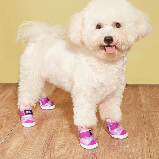 Wool-Lined Dog Boots - Water-Resistant Winter Paw Protectors