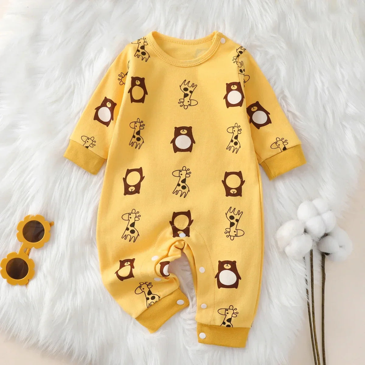 Newborn Long Sleeve Romper 0-18M - Soft Cute Baby Bodysuit - photo 8
